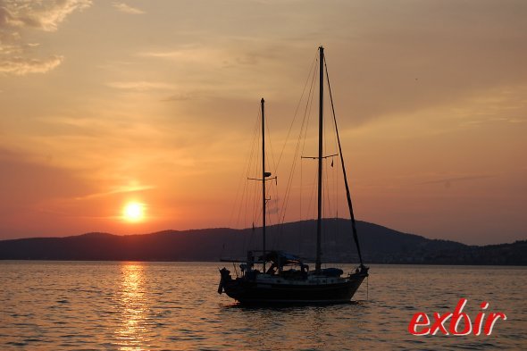 Sonnenuntergang im türkischen Ayvalik Anfang Juni 2011. Foto: Christian Maskos
