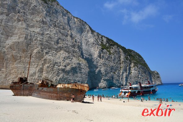 Shipwrek-Beach ist eines der meist fotografierten Motive auf Zakynthos. Foto: Christian Maskos