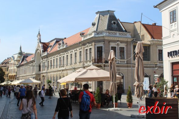 Fußgängerzone in Oradea.
