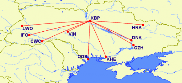 Inlandsrouten ab Kiew-Borispol