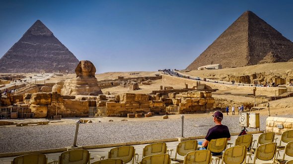 Die berühmten Pyramiden in Gizeh, Ägypten