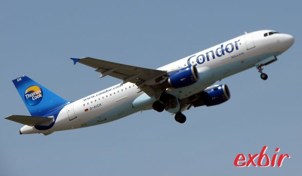 Ein Airbus A320-200 der Condor: Ab sofort müssen sich Kunden beim Handgepäck noch mehr einschränken