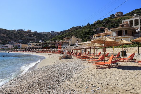 Strand in Agia Pelagia, Kreta (Griechenland)