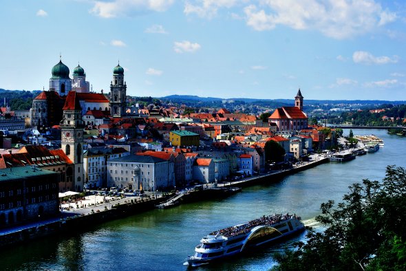Donaupanorama bei Passau, Deutschland