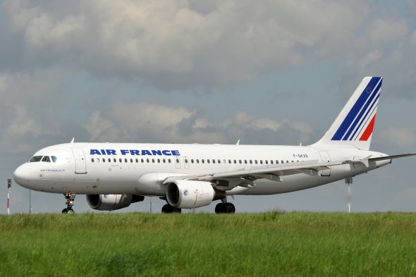 Ein Airbus A320 der französischen airfrance. Die Ökosteuer soll die Personen überzeugen, auf Inlandsflügen den Zug zu nutzen.