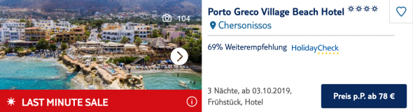 Porto Greco Village Beach Hotel, Kreta