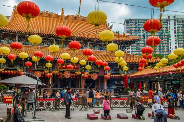 Wong Tai Sin Tempel im Herzen von Hong Kong